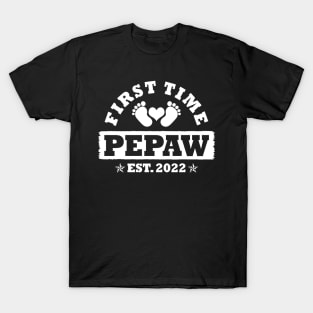 First Time Pepaw Est 2022 Funny Father's Day Gift T-Shirt